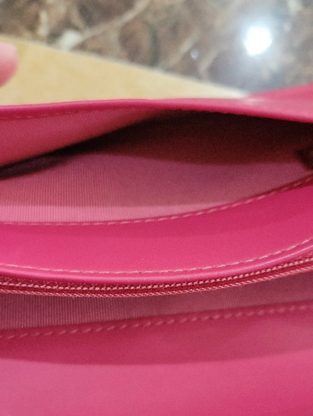 CHANEL Quilted Patent Leather Wallet - Hot Pink with Silver CC